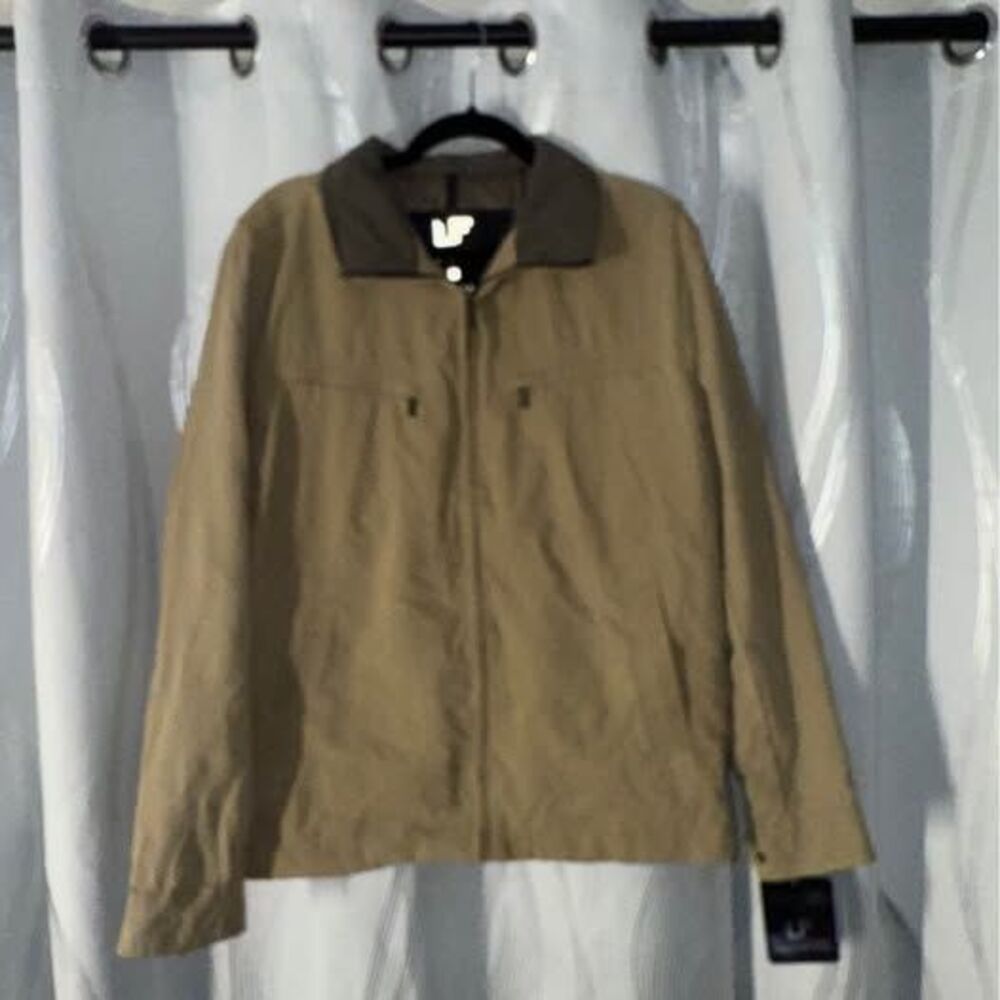 London Fog Men's Tan Zip-Up Jacket Size M